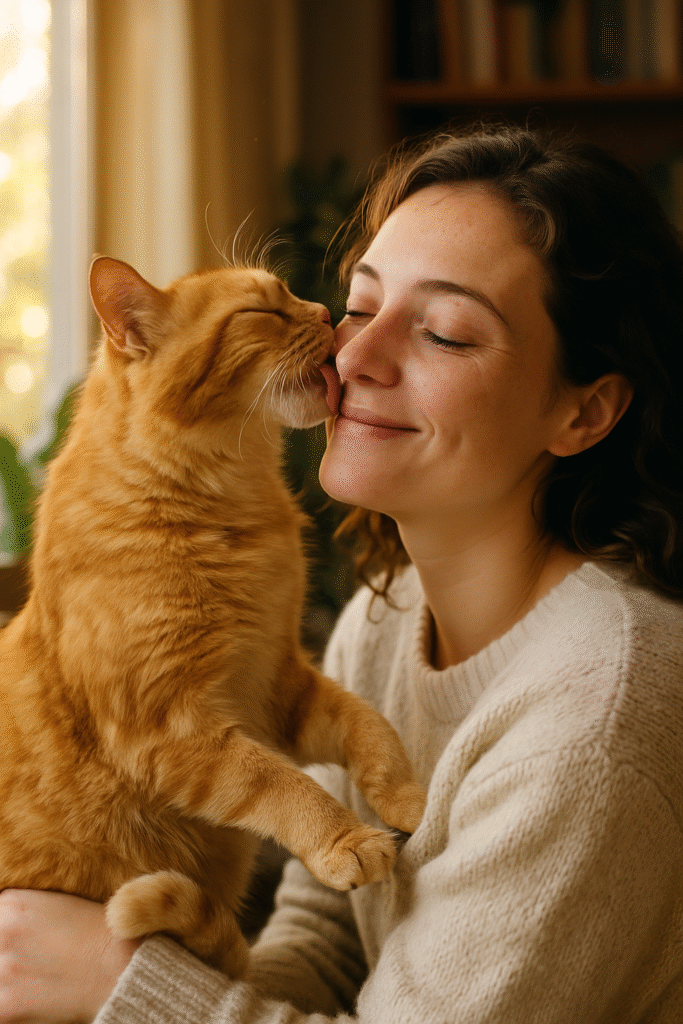 Why does my cat lick me