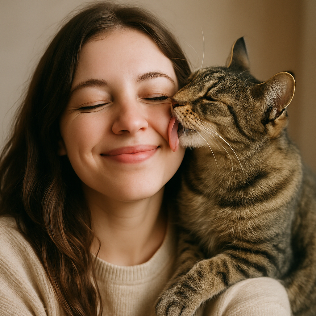Why does my cat lick me ?